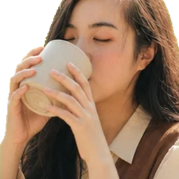 Drinking from cup